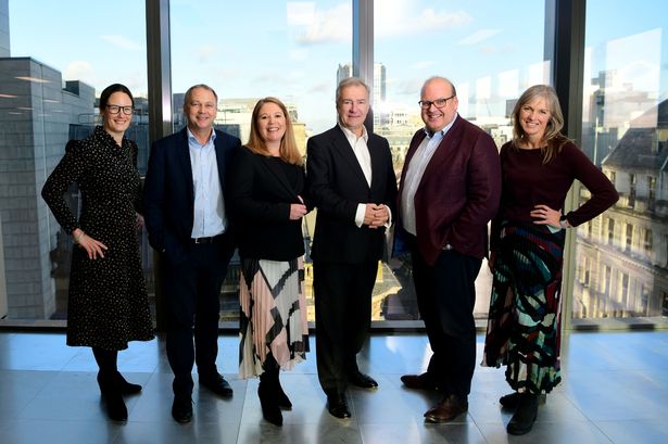 From left: Hannah Holden, Will Corrin, Anne-Marie Spencer and Richard Killingbeck from EFG Harris Allday with James Howarth from Sterling Property Ventures and Liz Bailey from CBRE