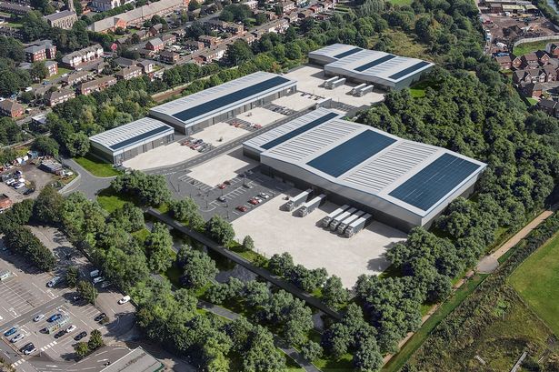 CGI of Goold Estates' proposed development of industrial units on Bilston Urban Village